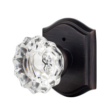 CLCTK krystalglas d?rknopper interi?r med l?s Vintage privat d?rh?ndtag til sovev?relse badev?relse Olie gnidet bronze