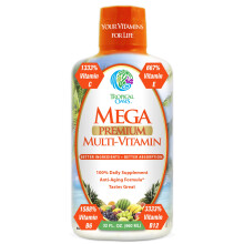 Mega Premium Liquid Multivitamin Natural Immune Support Vitamin w 1333 Vitamin c 200 D3 Zinc 20 Vitamins 70 Minerals 21 Amino Acids Sugar Free