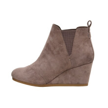Dunes Zoey Stivaletto con Zeppa da Donna Morbida Pelle Scamosciata Vegana Easy Slip-On Design Memory Foam Ampie Larghezze Disponibili Stivaletti