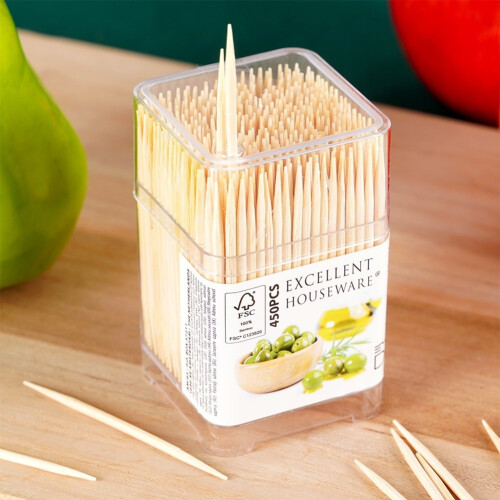 Stuzzicadenti cocktail bambù - Senza marca - 6.5cm 450pcs - Ecologici e monouso 1