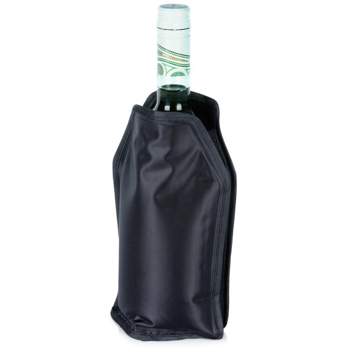 Housse isotherme noire pour bouteille, 22 cm