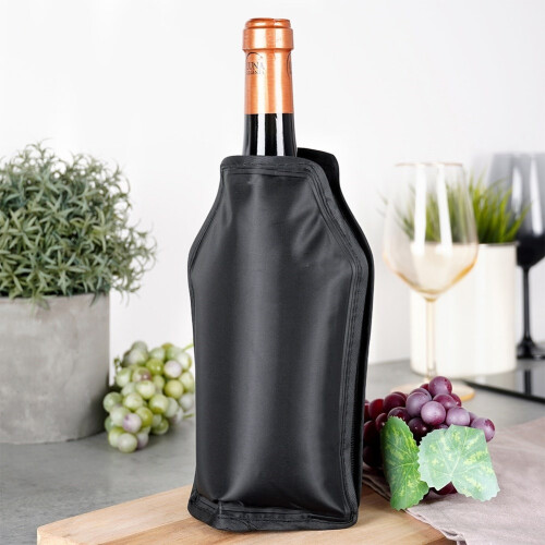 Housse isotherme noire pour bouteille, 22 cm 1