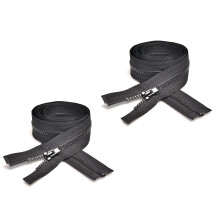 Sawoake 2 STKS #5 46 Inch Scheidingsjasritsen voor het naaien van jassen Jasrits Zwart gegoten plastic ritsen Bulk Op maat DIY Naaigereedschap voor k