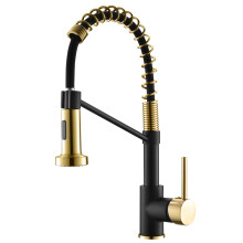 AIMADI Black Faucet Kitchen Commercial Black Gold Kitchen Faucet Matte Black Modern Single Handle Kitchen Faucet with Pull Down Sprayer for Rv Farmhou