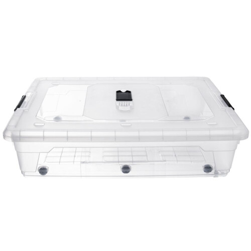 Conteneur sous lit sur roulettes, format XXL bas, 50 l 1