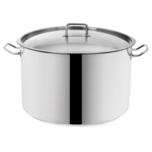 Garnek stalowy z pokrywką 40 cm, 30 l