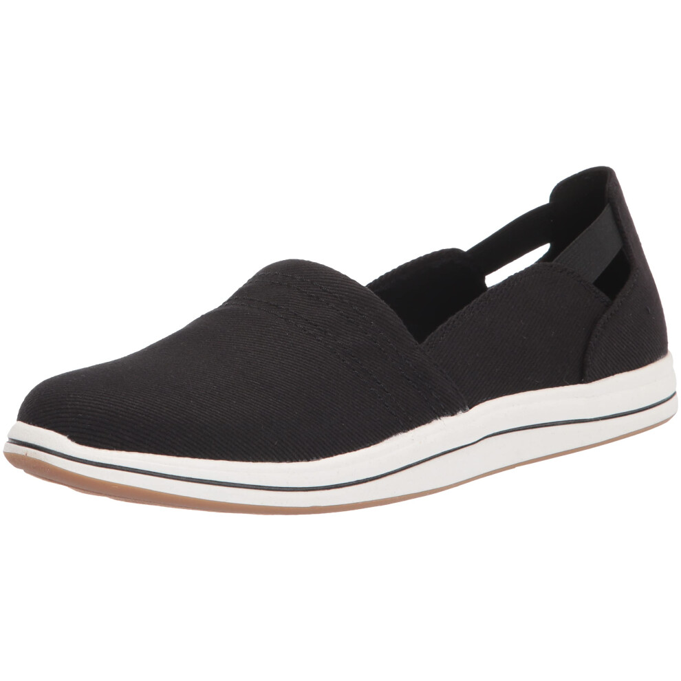 Clarks Women's Breeze Step Loafer  Black Canvas  9.5