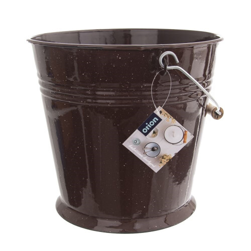 Rustfrit stål madspand brun 10 liter 2