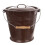 Rustfrit stål madspand brun 10 liter 2