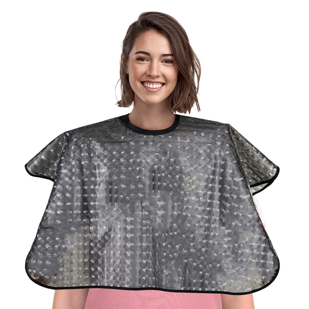 Yelegai Waterproof Hair Dye Cape Short Comb-Out Capes For Hair Stylist Makeup Apron For Hair Color Bleach Shampoo And More