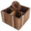 Support en bois pour couverts, sauces et épices 2