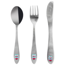 Besteck für Kinder mit Eulenmotiv - sicheres Design