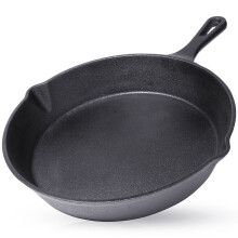 Gusseisenpfanne 25 cm für alle Küchen, Backöfen und offene Feuerstellen