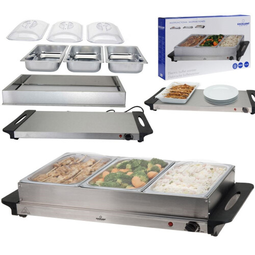 Buffetwärmer mit 3 Behältern - Ideal für die Gastronomie