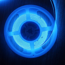 KD-tec 16.4FT/5M COB Flexible LED Strip Light DC12V/24V 384leds/m Bendable Tape (24V Ice Blue) LED-COB-384