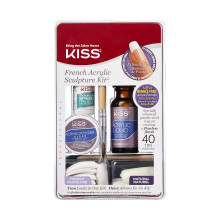 KISS Kit per Unghie Finte Acriliche, Manicure Naturale e Francese, Tips per Unghie Senza Bolle