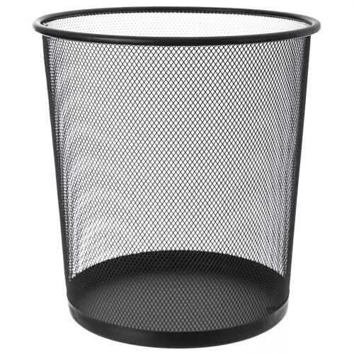 Schwarzer Metall-Mülleimer 6L für moderne Räume