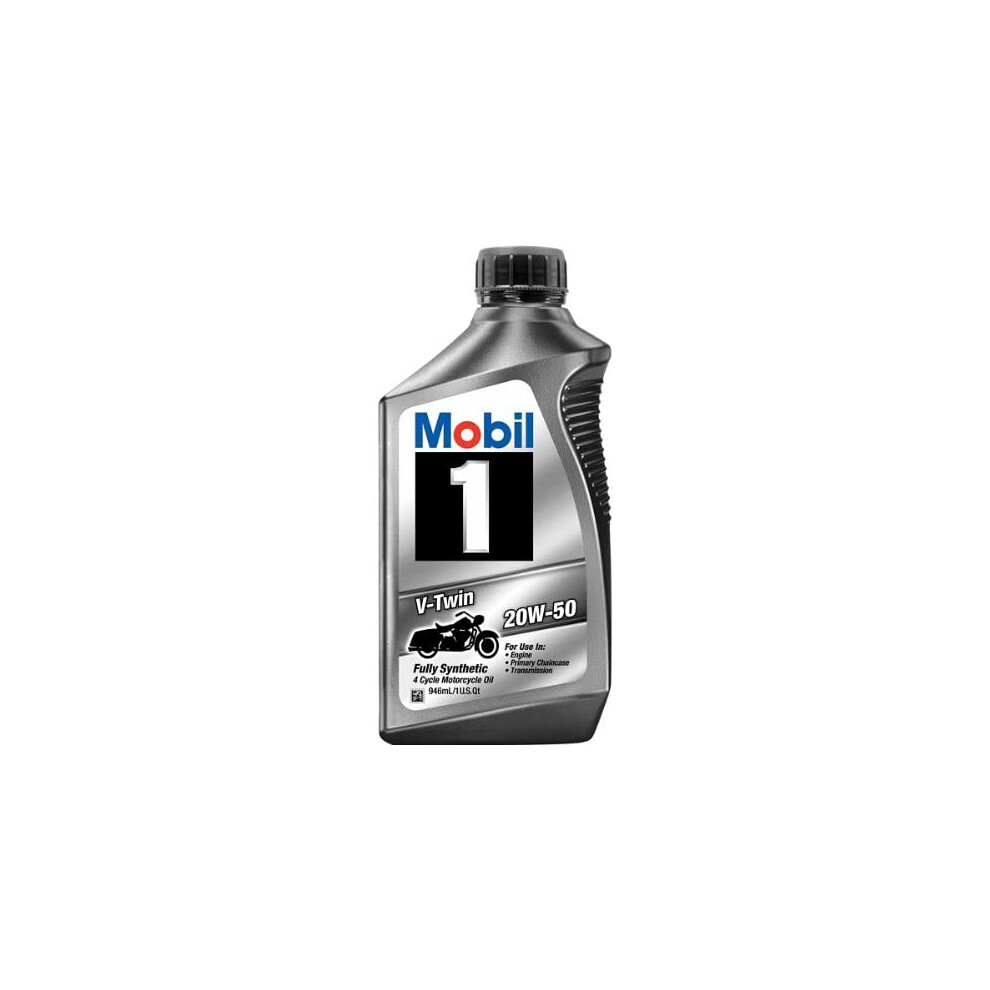 PACK OF 4 - Mobil 1 20W-50 Full Synthetic Motorcycle Oil  1 qt.