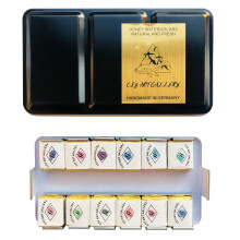 Csy Art Gallery - Set di acquerelli metallizzati, glitterati fatti a mano, luccicanti, in mezza confezione, acquerelli solidi, include 12 colori,