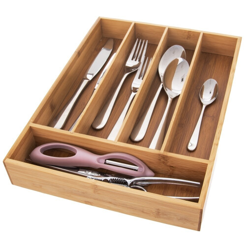 Insert de tiroir à couverts en bambou 35x26 cm