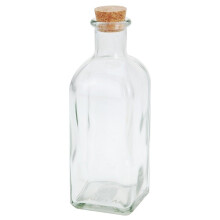 Decorative bottle with cork for homemade syrups & liqueurs