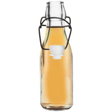 Glasflasche mit Korken und Clip für Öl, Wein und Likör