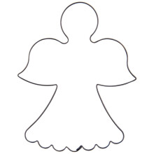 Lebkuchenform in Engelform aus Edelstahl, spülmaschinenfest