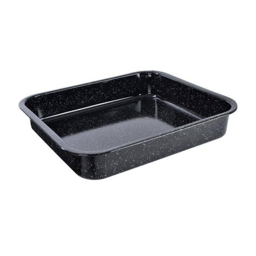Bandeja rectangular esmaltada para asar, 3 l, 35,5 x 24 x 5 cm