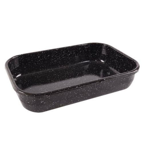Bandeja rectangular esmaltada para asar, 6 l, 42 x 27 x 7 cm