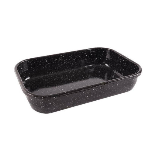 Bandeja rectangular esmaltada para asar, 4,8 l, 38 x 24,5 x 7 cm