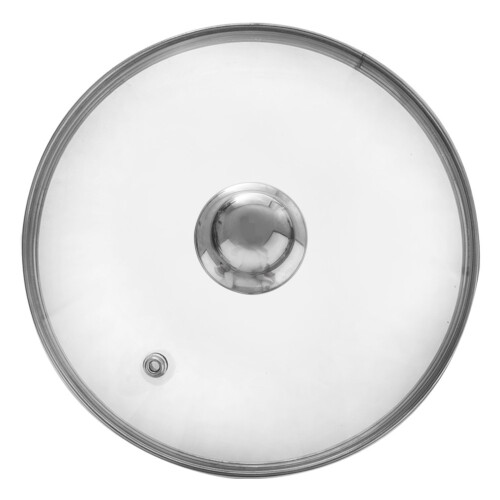Glasdeckel mit Stahlrahmen und Dampfventil