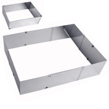 Verstellbare Backform, 24-46x20-38 cm, Edelstahl