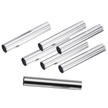 30er Set Formen für Sahnerollen - Metall verchromt
