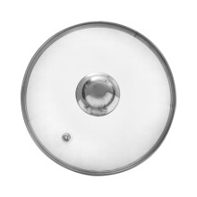 Glasdeckel mit Edelstahlrand und Dampfventil