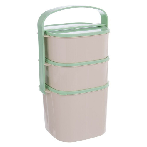 Lunchbox mit drei Behältern und Tragegriff