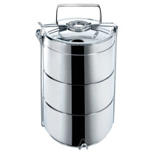 Thermos-Essensbox aus Edelstahl mit drei Behältern