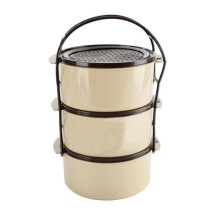 Lunchbox mit drei Behältern und Deckel, 1,5 l Fassungsvermögen