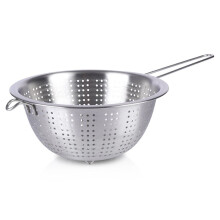 Rundes Küchensieb 21 cm - Edelstahl, Griff, vielseitig einsetzbar