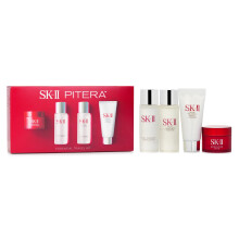 SK II - Essential Travel Kit: Skinpower Advanced Cream 15g + Clear Lotion 30ml + Treatment Essence 30ml + Gentle Cleanser 20g 107630 - 4PCS