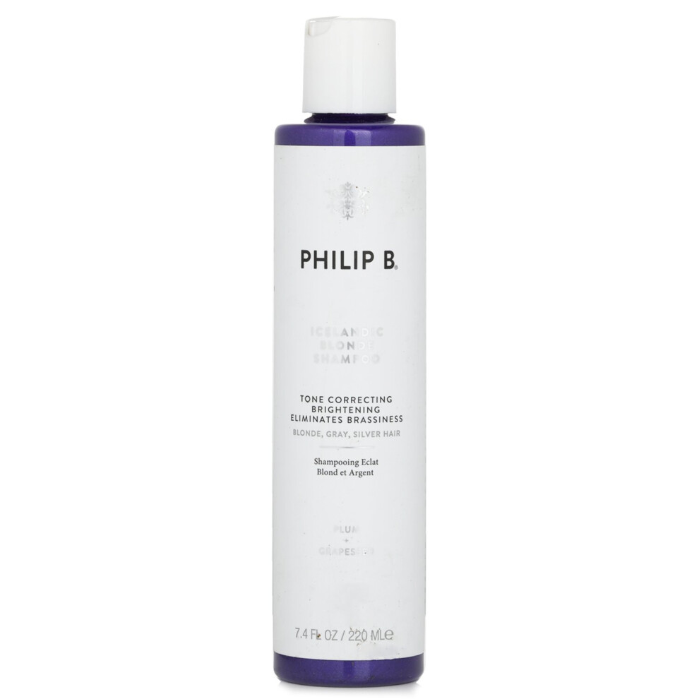 Photos - Hair Product Philip B - Icelandic Blonde Shampoo 79220 (Tone Correcting Brightening Eliminates Brassiness - Blonde, Gray, Silver Hair)