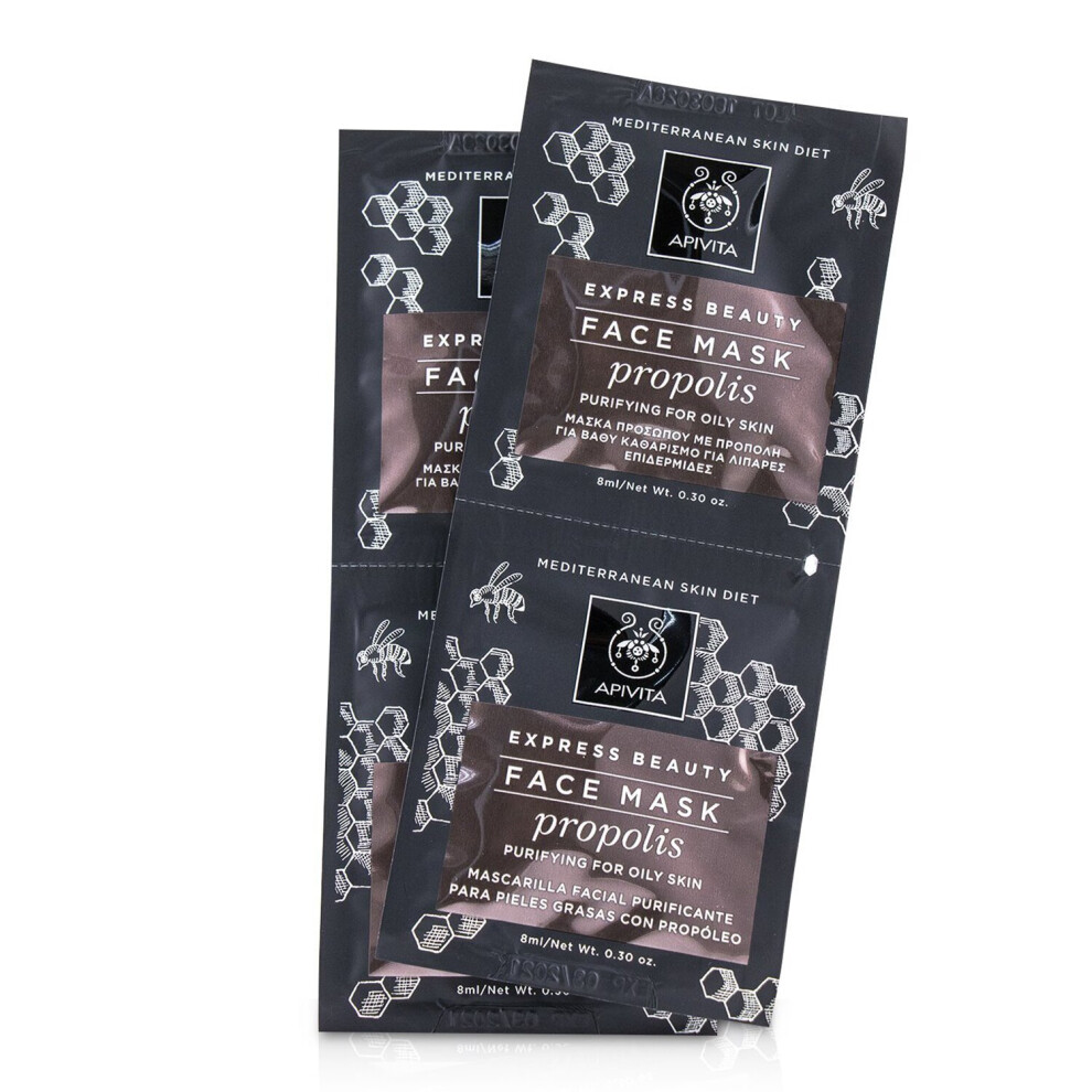 Apivita - Express Beauty Face Mask with Propolis (Purifying For Oily Skin) 05839 - 6x(2x8ml)