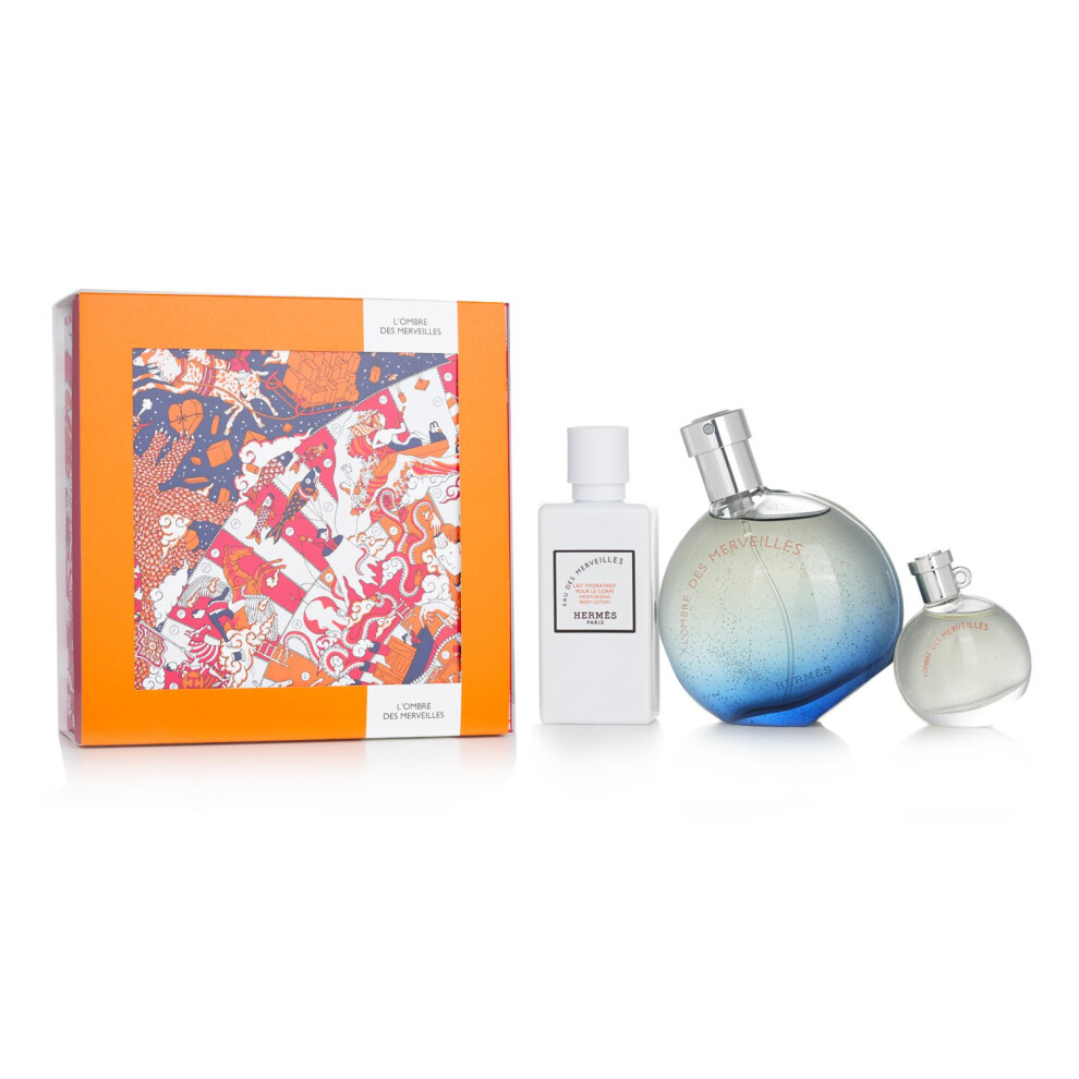 Hermes - L'Ombre Des Merveilles Coffret: Eau De Parfum Spray 50ml + Miniature EDP 7.5ml + Body Lotion 40ml 006671 - 3pcs