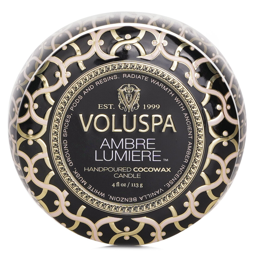Voluspa - Mini Tin Candle - Ambre Lumiere 8212 - 113g/4oz-image-OPC-PFSPWTB-NEW