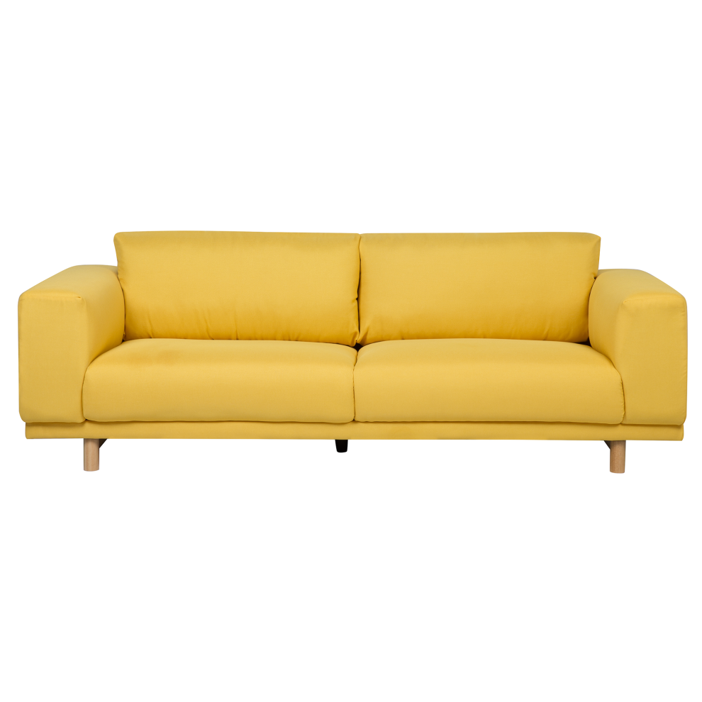 Sofa NIVALA Fabric Yellow 3 Seater