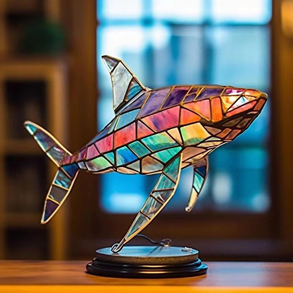 (shark) Colorful Animals Ornament Tabletop Acrylic Decoration Home Decor Housewarming Gift Modern Style Animals Figurine Decorative Ornaments
