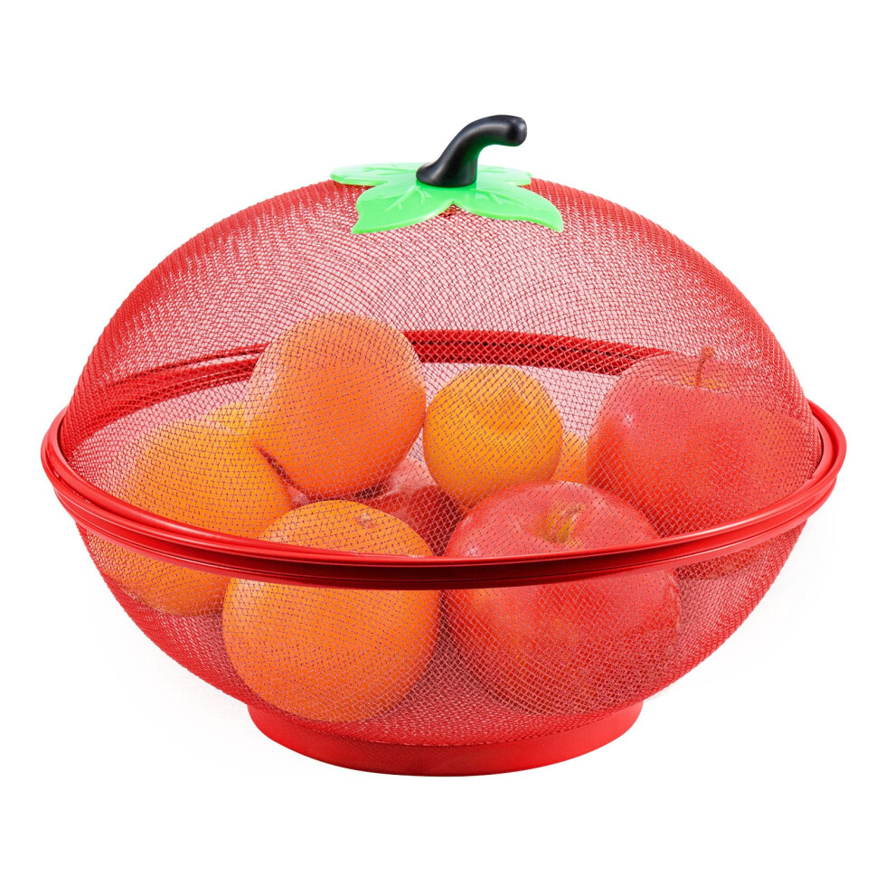 Fruits Bowl Basket  Kitchen Dishwashing Drain Basket (Red)