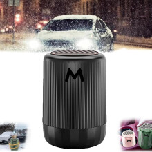 (Black) Vehicle Microwave Molecular Deicing Instrument,portable Vehicle-mounted Microwave Powerful Deicer, Solid Aromatherapy Deicing Cup