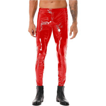 (Style1, XL) Men's Faux Leather Pants Punk 80's Rock Skinny Leggings Tight Gothic Motorcycle Biker Pants S-2xl
