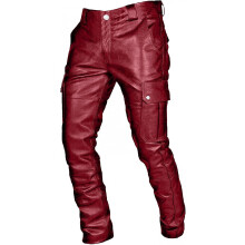 (Style3, XL) Men's Faux Leather Pants Punk 80's Rock Skinny Leggings Tight Gothic Motorcycle Biker Pants S-2xl