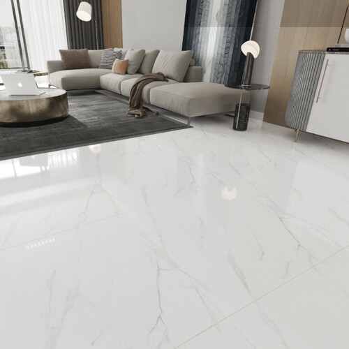Living And Home 12Pcs Marble Effect PVC Self Adhesive Floor Tiles